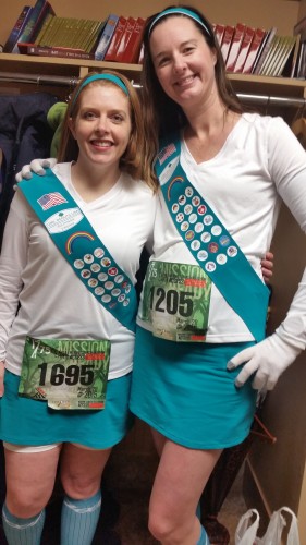 Girl Scout running costume